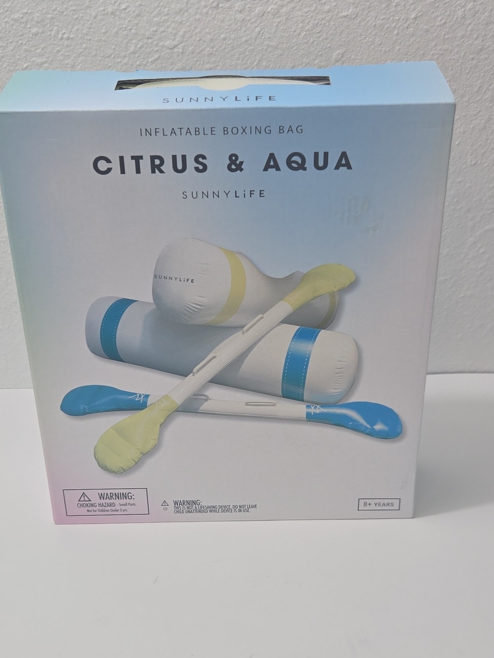 SunnyLiFE Citrus & Aqua Inflatable Boxing Bag - Aqua & Yellow